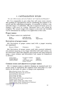 Chapter 3. CAPITALIZATION RULES
