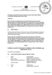 CRIMES AGAINST HUMANITY (PERSECUTION, MURDER, and INHUMANE ACTS) As Set Forth in This Indictment
