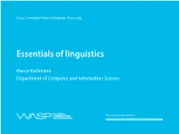 Essentials of Linguistics