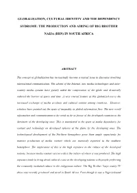 Globalisation, Cultural Identity and the Dependency