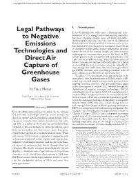 Negative Emissions Technologies and Direct Air Capture