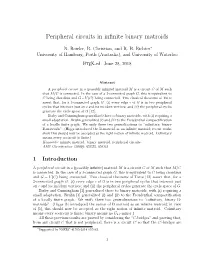 Peripheral Circuits in Infinite Binary Matroids