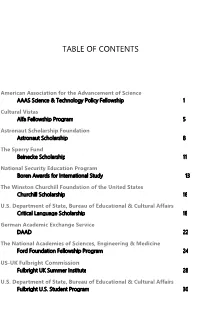 Table of Contents