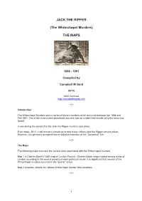 (The Whitechapel Murders) the MAPS
