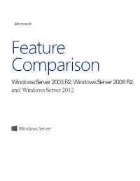 Windows Server 2003 R2, Windows Server 2008 R2, and Windows Server 2012