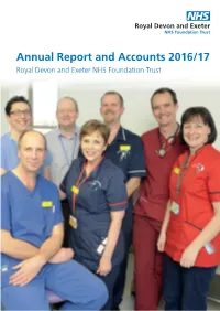 Annual Report and Accounts 2016/17 Royal Devon and Exeter NHS Foundation Trust