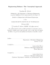 Engineering Balance: the Conceptual Approach by Jonathan E