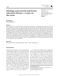 Ideology, Environment and Forced Relocation: Kiruna