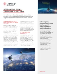 L3harris Responsive Small Satellite Solutions