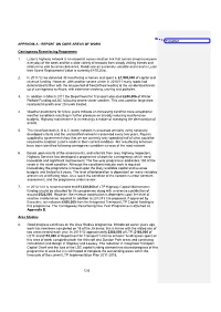 Report on Core Areas of Work