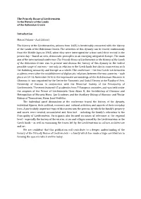 The Princely House of Liechtenstein in the History of the Lands of the Bohemian Crown Introduction the History of the Liecht