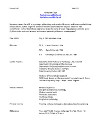 Curriculum Vitae Caspi