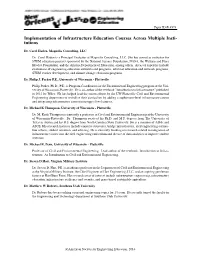 Implementation of Infrastructure Education Courses Across Multiple Institutions