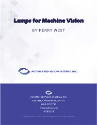 Lamps for Machine Vision