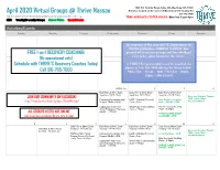 Nassau Thrive Apr 2020 Calendar