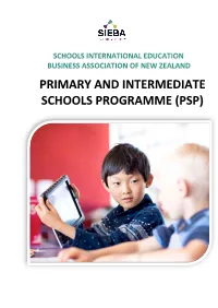Primary and Intermediate Schools Programme (Psp)