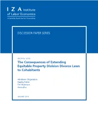 The Consequences of Extending Equitable Property Division Divorce Laws to Cohabitants