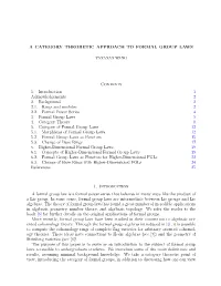 A Category Theoretic Approach to Formal Group Laws