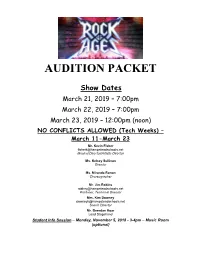 Audition Packet