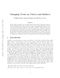 Changing Views on Curves and Surfaces Arxiv:1707.01877V2