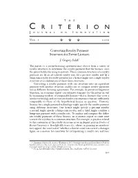 Converting Royalty Payment Structures for Patent Licenses