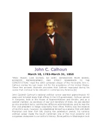 John C. Calhoun
