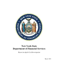 Report on Apple Card Investigation