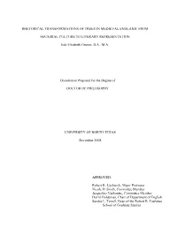 Rhetorical Transformations of Trees in Medieval England: From