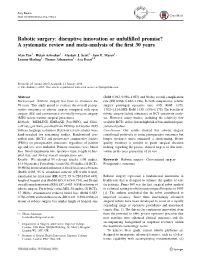 Robotic Surgery: Disruptive Innovation Or Unfulfilled Promise? a Systematic