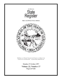 State Register Volume 22, Issue 17