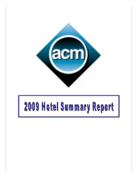 2009 Hotel Summary Report