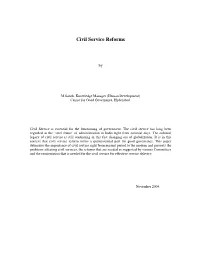 Civil Service Reforms