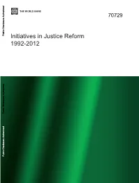 Initiatives in Justice Reform 1992-2012