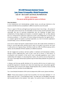 Law, Power & Inequality