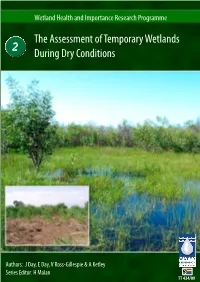 The Assessment of Temporary Wetlands During Dry Conditions 2