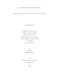 Callimachus and Callimacheanism in the Poetry of Gregory of Nazianzus