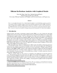 Efficient In-Database Analytics with Graphical Models