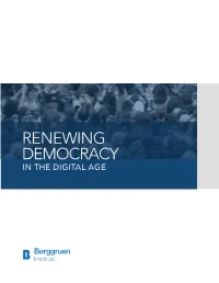 Renewing Democracy in the Digital Age