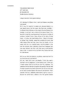 Rough Transcript, Check Against Delivery