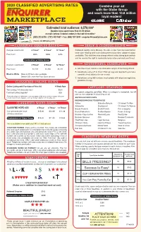 2020 National Enquirer Rate Card