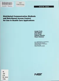 Distributed Communication Methods and Role-Based Access Control For