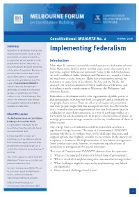Implementing Federalism