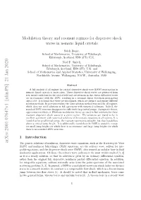 Modulation Theory and Resonant Regimes for Dispersive Shock Waves
