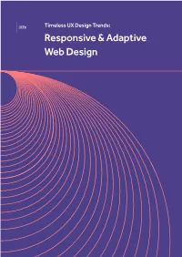 Responsive & Adaptive Web Design