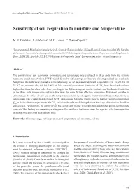 Sensitivity of Soil Respiration to Moisture and Temperature