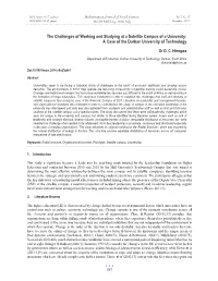 The Challenges of Working and Studying at a Satellite Campus of a University: a Case of the Durban University of Technology