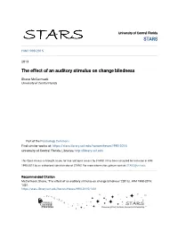 The Effect of an Auditory Stimulus on Change Blindness