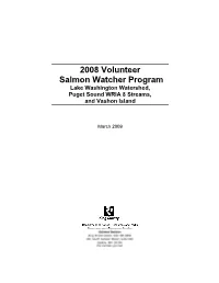 2008 Volunteer Salmon Watcher Report