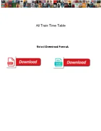 All Train Time Table