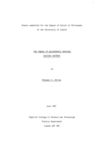 Thesis Submitted for the Degree of Doctor of Philosophy of The